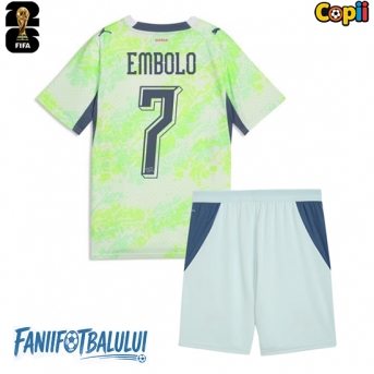 Elveția Breel Embolo #7 Echipament de Fotbal Replică Mondial 2026 Copii Deplasare (+ Șorturi)